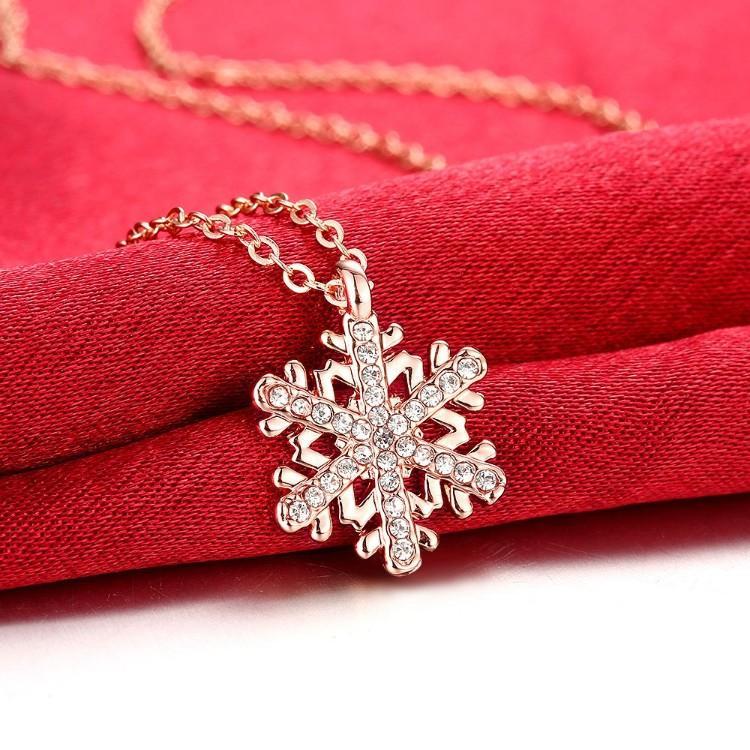 Crystal Winter Snow Flake Necklace