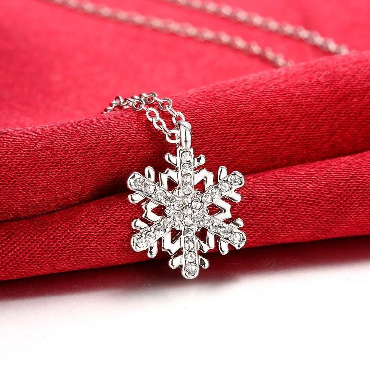 Crystal Winter Snow Flake Necklace